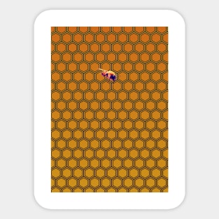 Beehive and bee Sticker